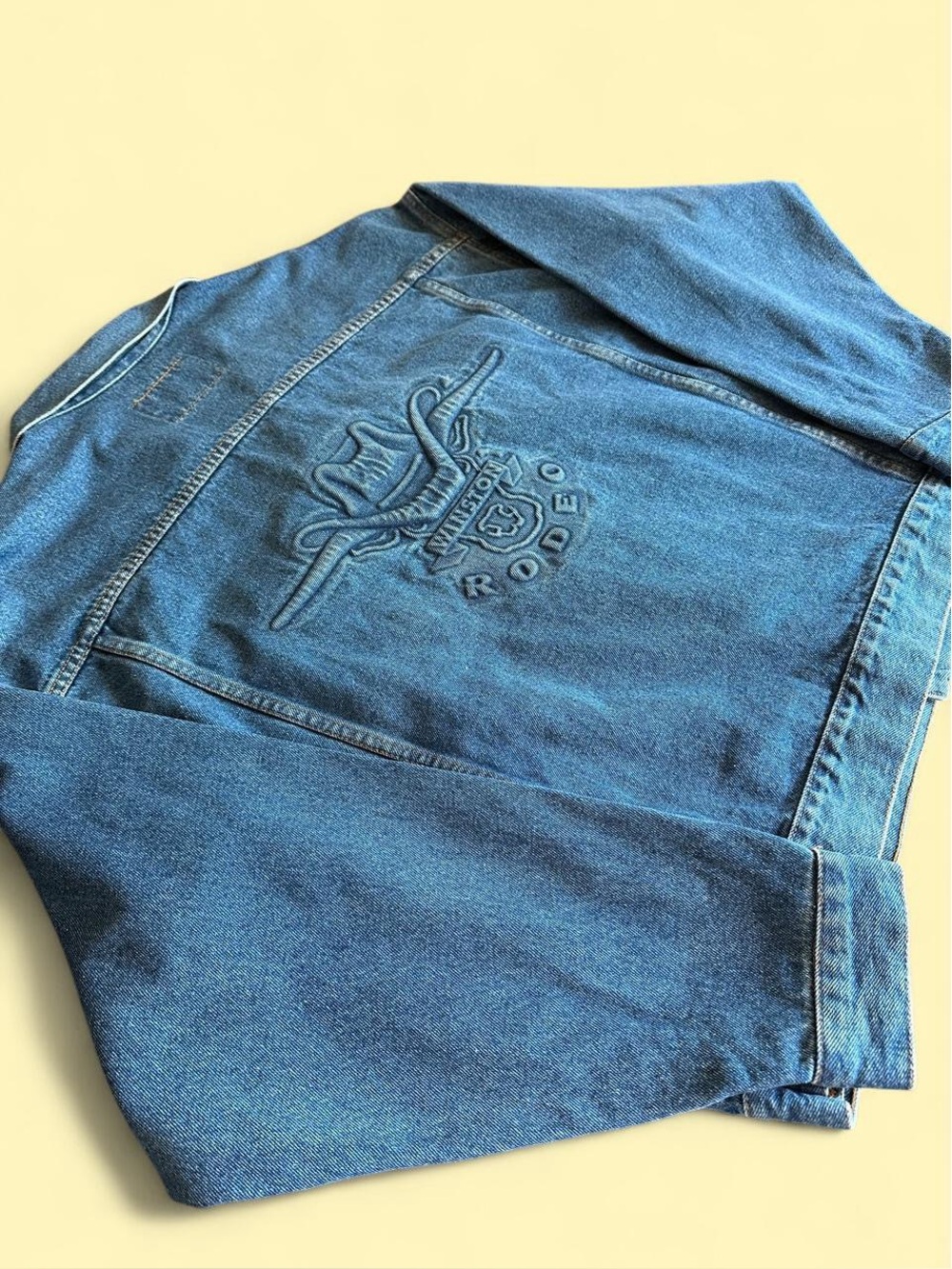Vintage American Born Wisconsin Rodeo Denim Trucker Jacket Men’s XL